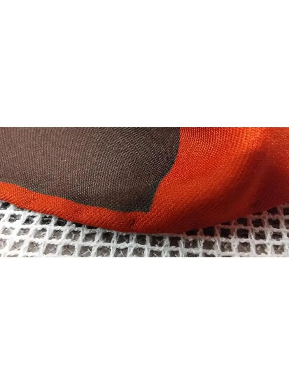 Vintage 70s Miriceu Eureopean Abstract Long Scarf Terra Brown Geometric Diamonds